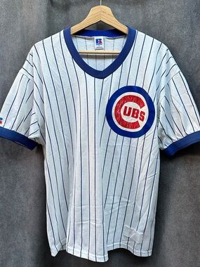 Vintage Chicago Cubs T Shirt Jersey MLB Rawlings 80’s Striped XL